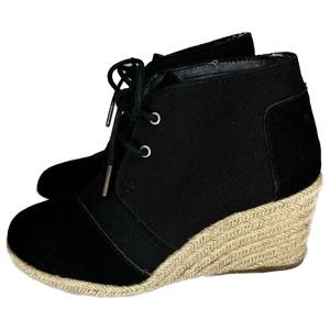 Toms | Women’s Black Desert Espadrille Wedge Bootie